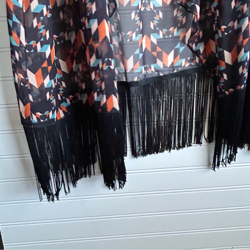 NWT LuLaRoe Monroe Kimono Swim Cover Black Large - Picture 7 of 12